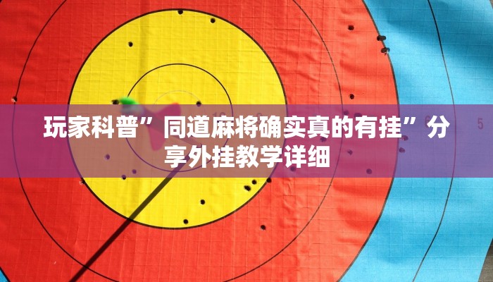 玩家科普”同道麻将确实真的有挂”分享外挂教学详细