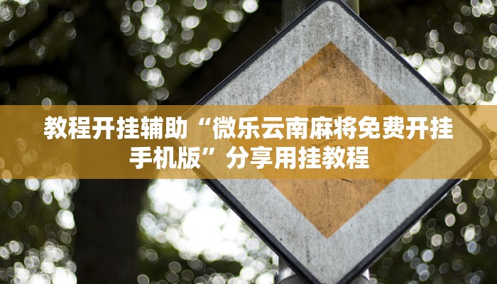教程辅助“胡乐麻将挂软件”开挂详细教程