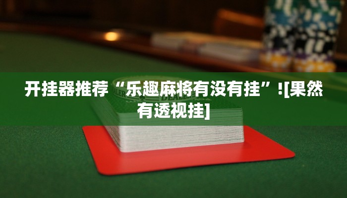 开挂器推荐“乐趣麻将有没有挂”![果然有透视挂]