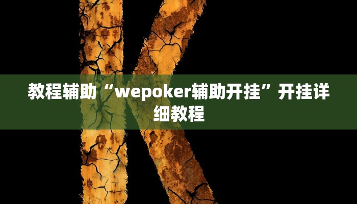 教程辅助“wepoker辅助开挂”开挂详细教程