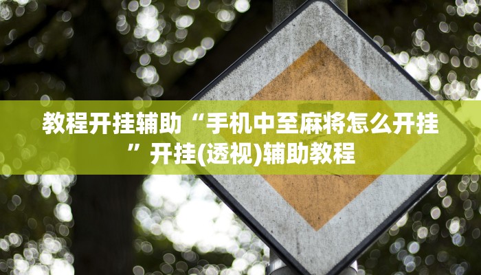 教程开挂辅助“手机中至麻将怎么开挂”开挂(透视)辅助教程