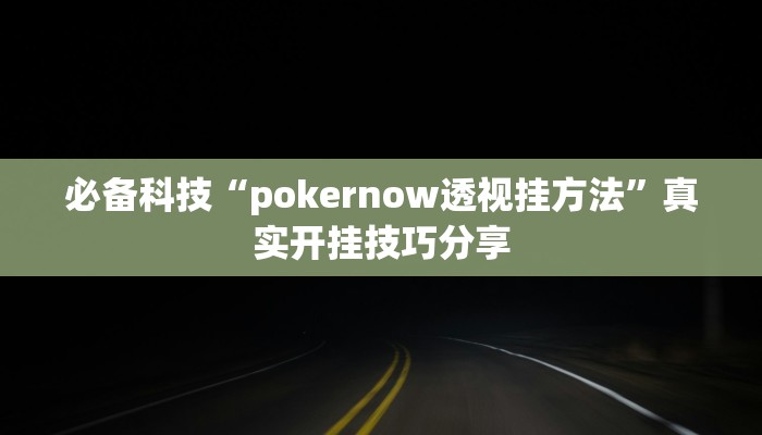 必备科技“pokernow透视挂方法”真实开挂技巧分享