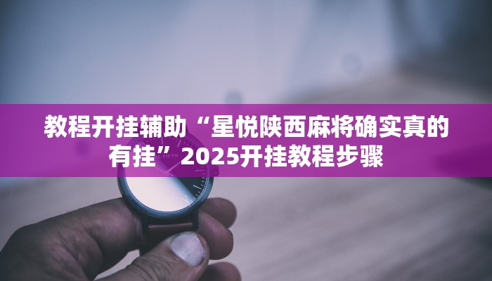 教程开挂辅助“星悦陕西麻将确实真的有挂”2025开挂教程步骤