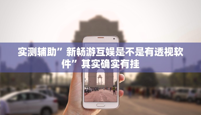 实测辅助”新畅游互娱是不是有透视软件”其实确实有挂