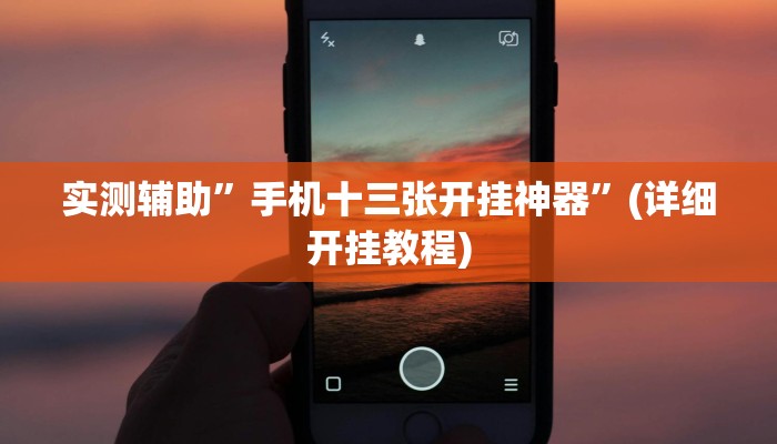 实测辅助”手机十三张开挂神器”(详细开挂教程)