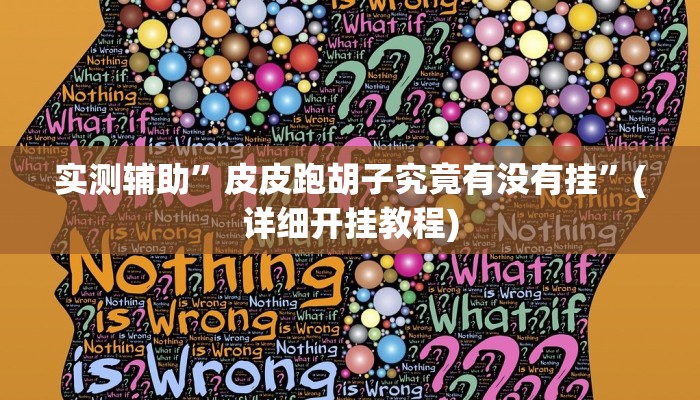 实测辅助”皮皮跑胡子究竟有没有挂”(详细开挂教程)