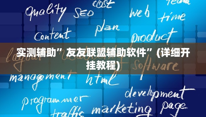 实测辅助”友友联盟辅助软件”(详细开挂教程)