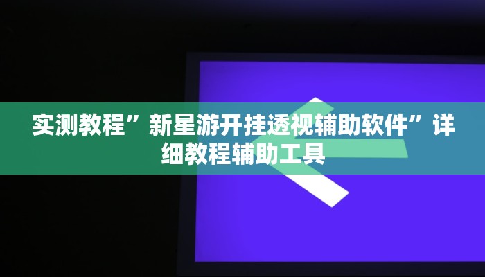 实测教程”新星游开挂透视辅助软件”详细教程辅助工具