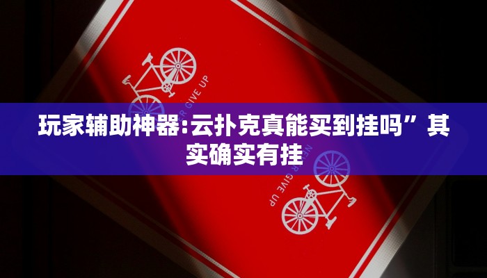 玩家辅助神器:云扑克真能买到挂吗”其实确实有挂